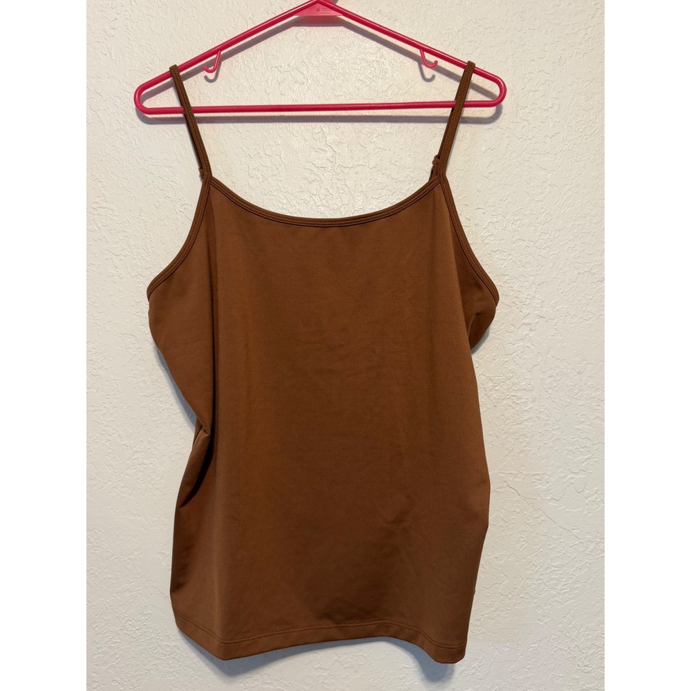 Lane Bryant Brown Camisole Adjustable Spaghetti Strap Scoop Neck Tank Top 14/16